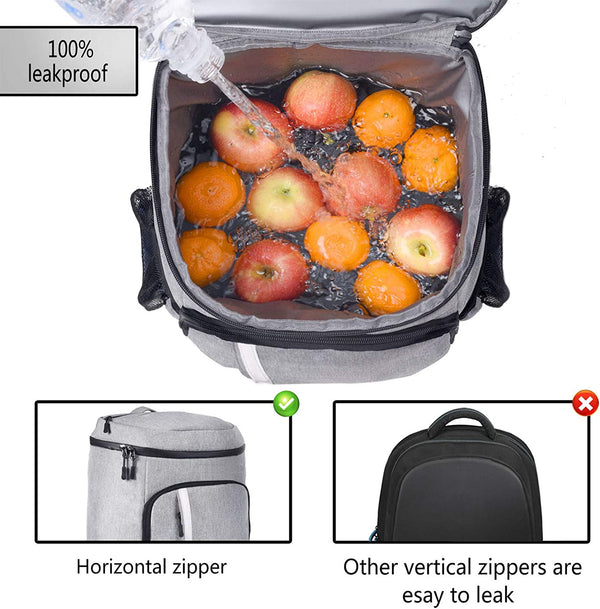 Insulated Leakproof Backpack Cooler Bag for Work, Picnics, and Camping - 30 Can Capacity