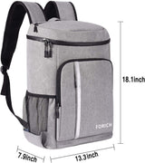 Insulated Leakproof Backpack Cooler Bag for Work, Picnics, and Camping - 30 Can Capacity