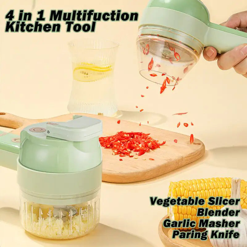 4 In 1 Multifunction Electric Vegetable Chopper