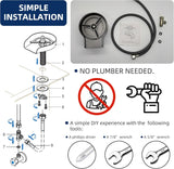 Glass Rinser for Kitchen Sinks 360° High Pressure Jets Cup Washer